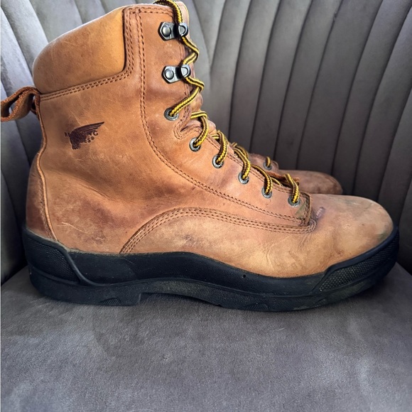 Vintage Red Wing Shoes Mens Size 11B Leather Steel Toe Slip/Oil Resistant Boots - Picture 2 of 7